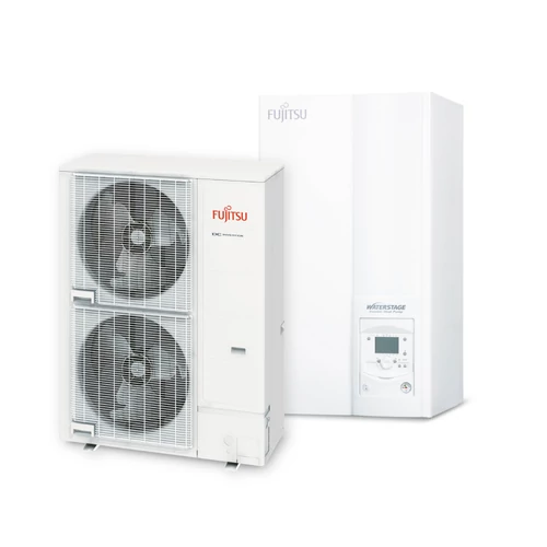 FUJITSU WSYG160DJ6/WOYG160LJL (hidraulikus egység+kültéri egység) Waterstage SHP levegő-víz hőszivattyú 16 kW,230V, R410 A
