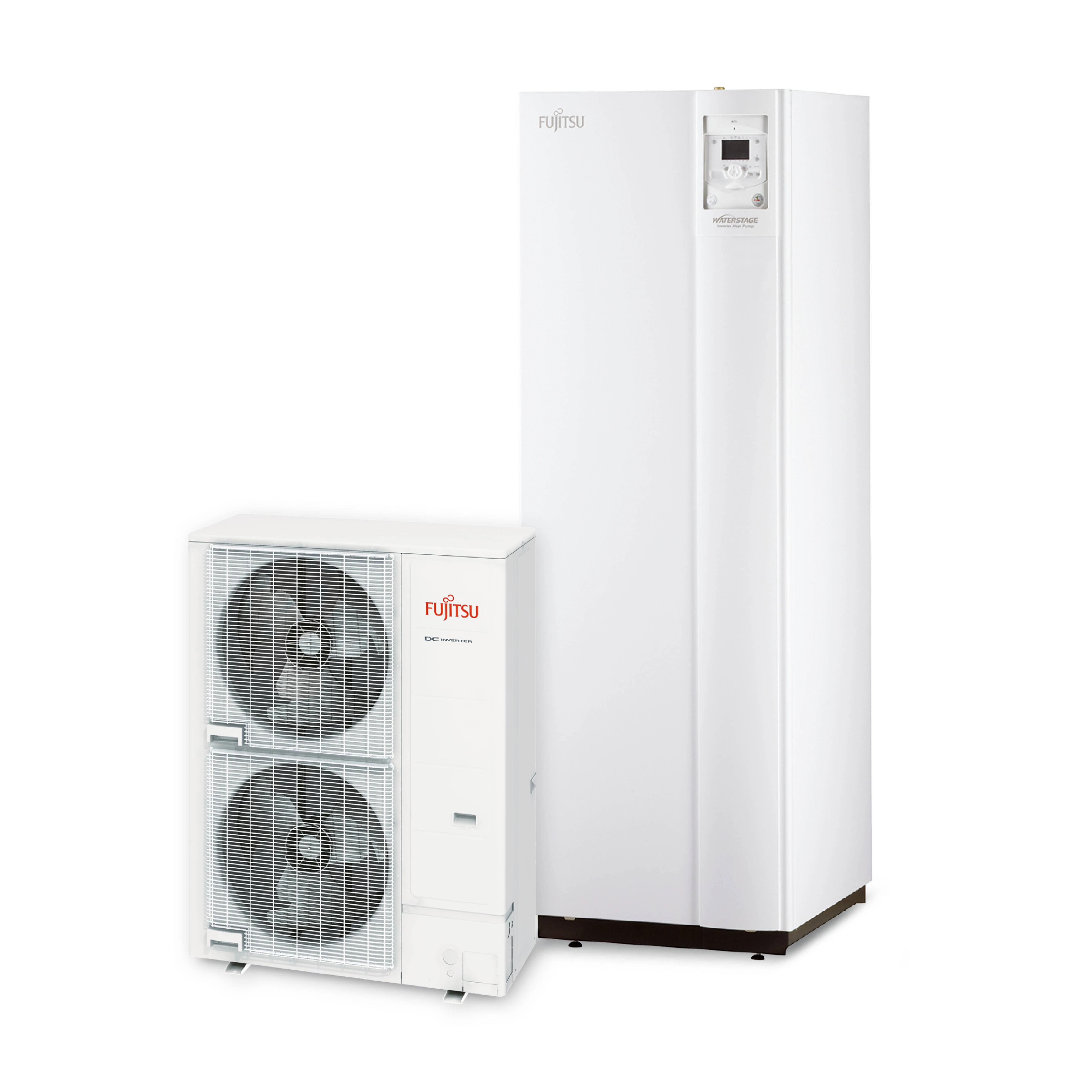FUJITSU WGYG160DJ6/WOYG160LJL (hidraulikus egység+kültéri egység) Waterstage SHPDUO levegő-víz hőszivattyú ( beépített 190 literes HMV tartállyal) 16 kW,230V, R410 A