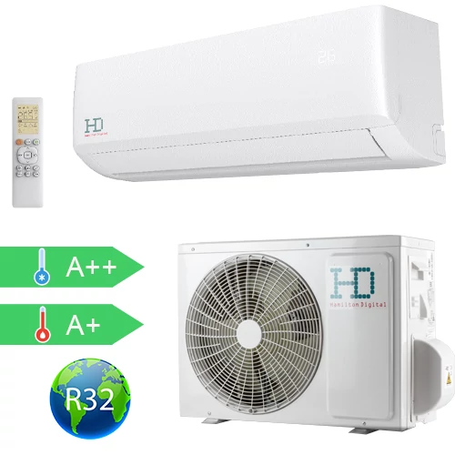 HD  HDWI-MAXIMUS-127A / HDOI-MAXIMUS-127A (beltéri +kültéri egység) Oldalfali split klíma (MAXIMUS) 3,5 kW, Hősziv,Inverteres, R32, WIFI